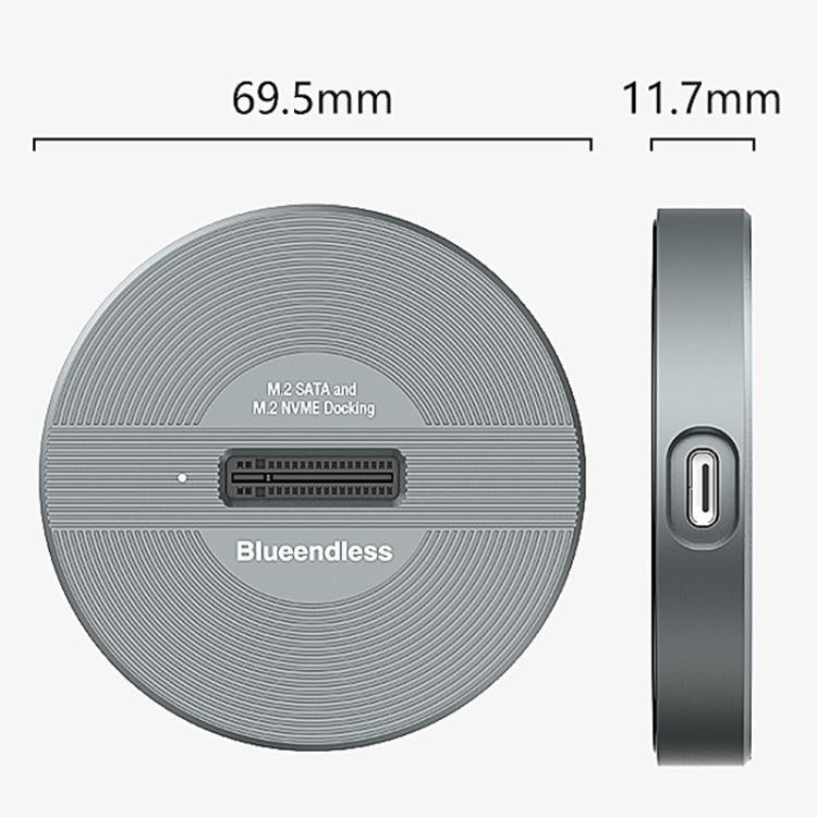 Blueendless Blueendless SD03PA SSD-Gehäuse aus Alu, M.2 NVMe/SATA Dual-Protokoll-Laufwerksschacht, SD03PA elektroniktrade Switzerland