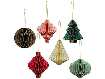 Britesta Britesta Weihnachtsdeko Set: 24er-Set Weihnachts-Deko zum Aufhängen, 3D-Ornamente aus Papier elektroniktrade Switzerland
