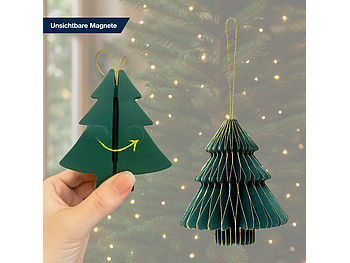 Britesta Britesta Weihnachtsdeko Set: 24er-Set Weihnachts-Deko zum Aufhängen, 3D-Ornamente aus Papier elektroniktrade Switzerland