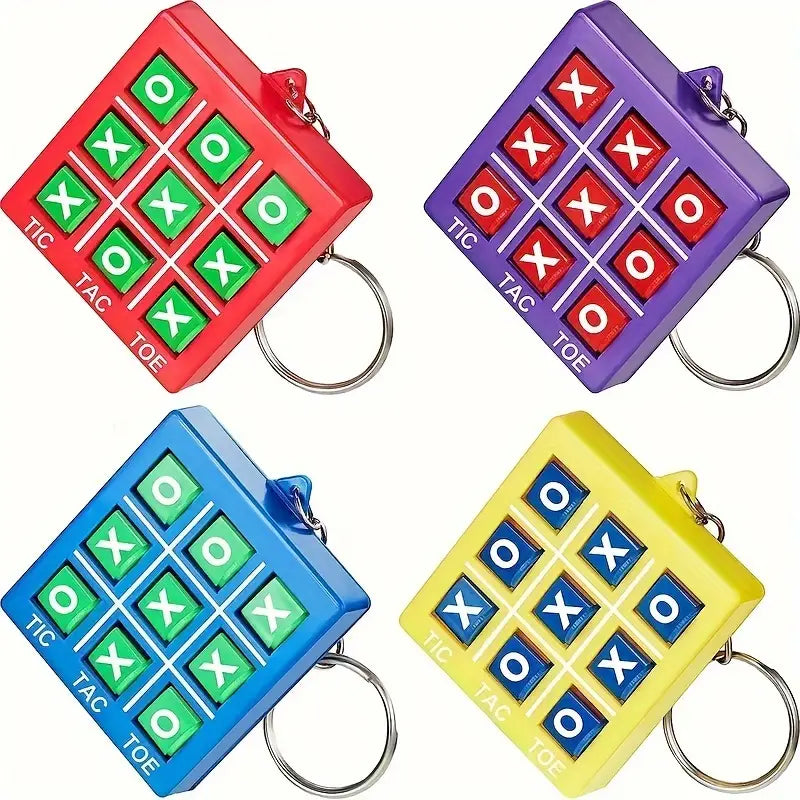 Tic Tac Toe Schlüsselanhänger Fidget Kunststoff Schlüsselanhänger