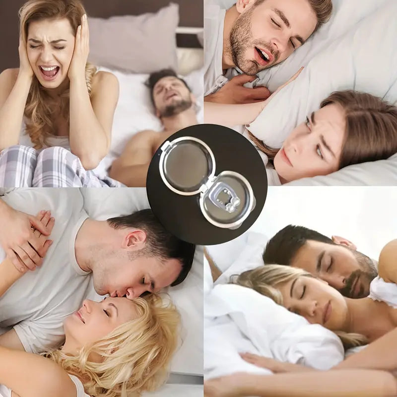 Magnetische Anti-Schnarch-Nasenklammer, zur Verbesserung der Schlafqualität.