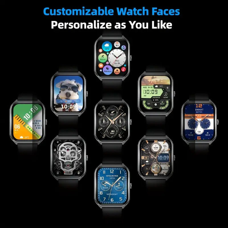 Ultra-Dünne 4.98cm AMOLED Smartwatch, mit HD-Auflösung, Silikonarmband