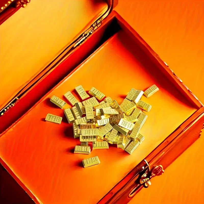 20 Goldbaren, Metallkunstornamente ideal als Geschenk oder Dekoration