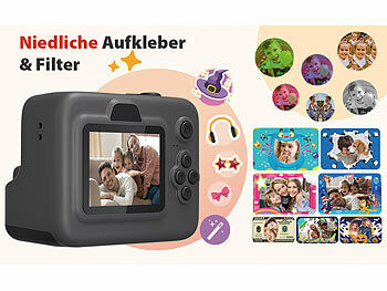 Callstel Full-HD-Sofortbildkamera mit Thermodrucker, Display, Akku, 16x-Zoom Elektroniktrade Switzerland