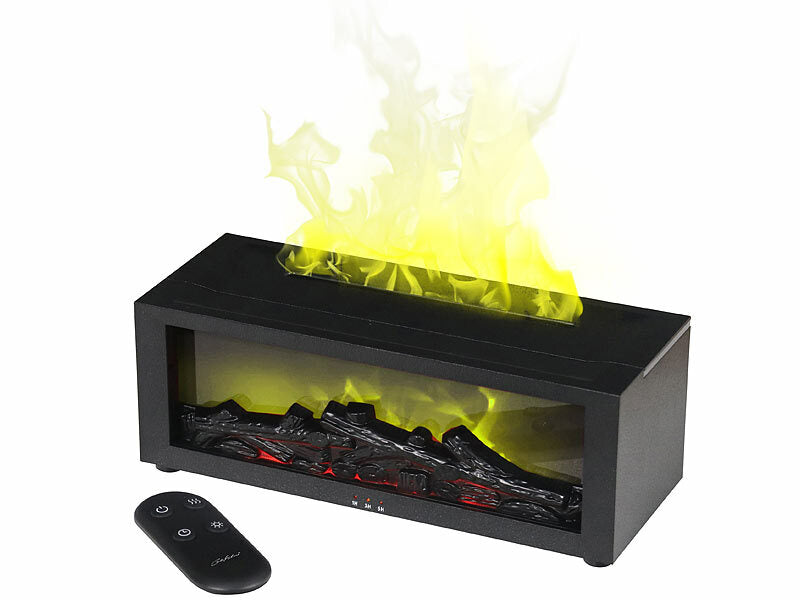Carlo Milano Aroma-Diffusor-Kamin mit 7-farbiger Beleuchtung und Flammen-Effekt Elektroniktrade Switzerland
