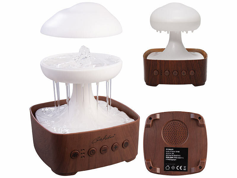 Carlo Milano Regenwolke-Luftbefeuchter, USB-C, LED-Farbwechsel, 5 Naturgeräusche Elektroniktrade Switzerland