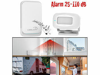 CASAcontrol CASAcontrol Funk-Durchgangsmelder & Alarm, PIR, batteriebetriebene Klingel, weiß elektroniktrade Switzerland