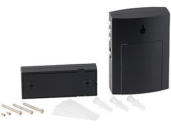 CASAcontrol Funk-Türklingel, Licht- & Ton-Signal, 100 m Reichweite, IPX4, schwarz Elektroniktrade Switzerland