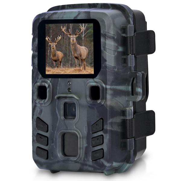 Casativo Tech Kompakte Wildkamera, Full HD, PIR Bewegungssensor, Nachtsicht mit IR LEDs, IPX5, 180g leicht, Farbdisplay, für eine diskrete Tierbeobachtung elektroniktrade Switzerland