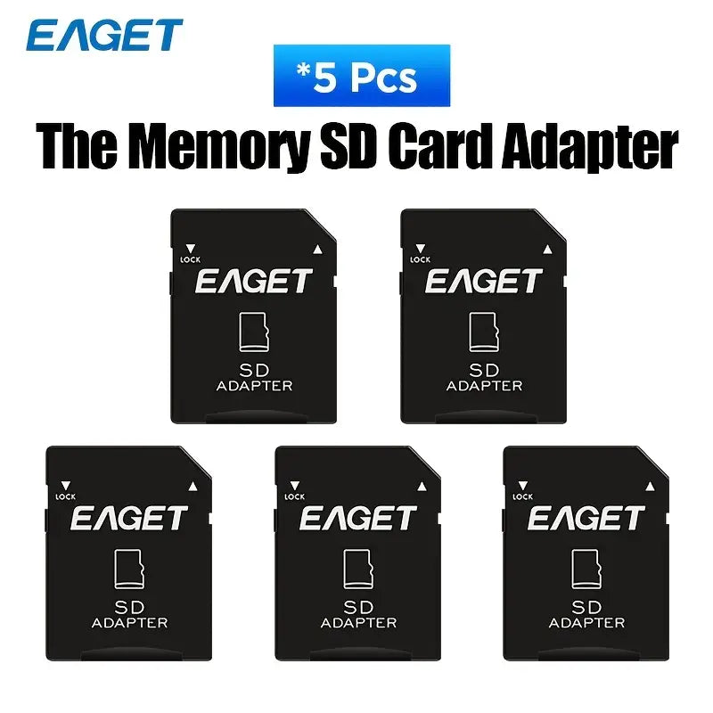 EAGET 5 x Micro SD/SDHC Speicherkartenadapter MicroSD zu SD Karte