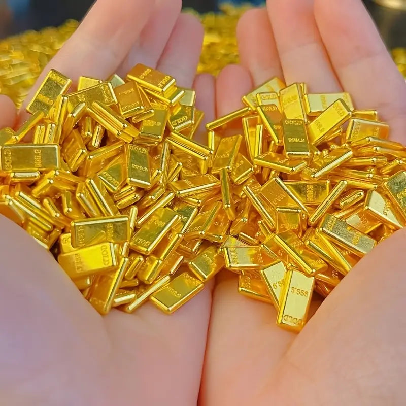 Mini-Legierungs-Goldbarre 11x6mm - Feng Shui Reichtum & Wohlstand Dekor