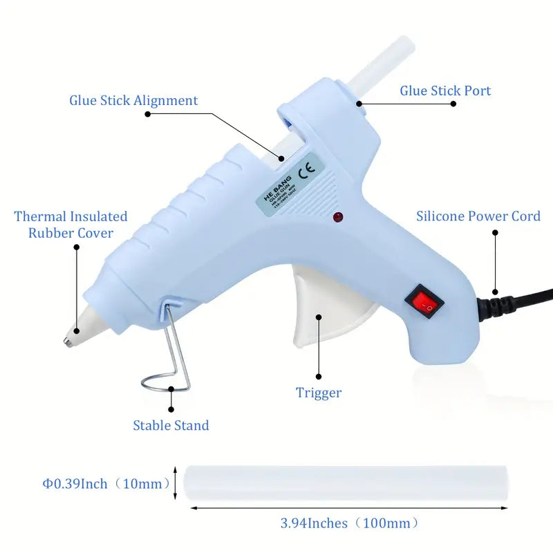 Heißklebepistole 110V/220V 40Watt in Blau