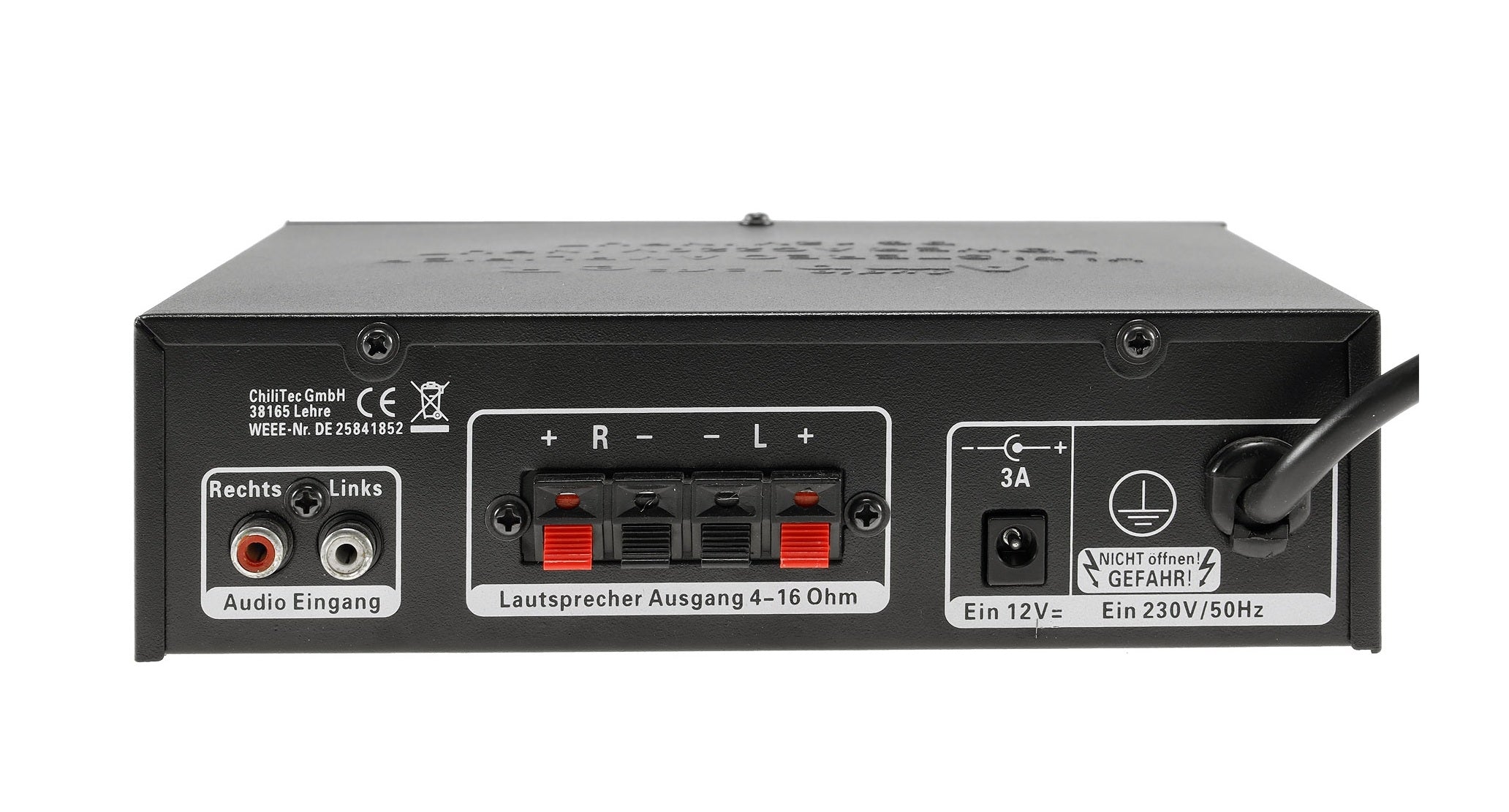 Chilitec HiFi-Verstärker "CTA-100 Pro" 100W 1x Line IN, USB/SD, FB, Bluetooth Elektroniktrade Switzerland