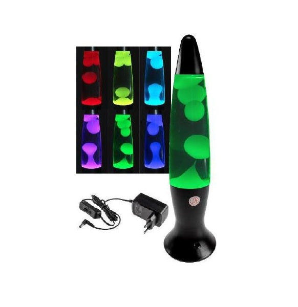 Chilitec Lavalampe "CTL Funky LED" 40cm RGB Wasser & Wachs: Klar, Body: schwarz elektroniktrade Switzerland