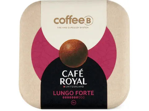 CoffeeB By Café Royal · Kaffeebälle · Lungo Forte. Intensität: 7/10