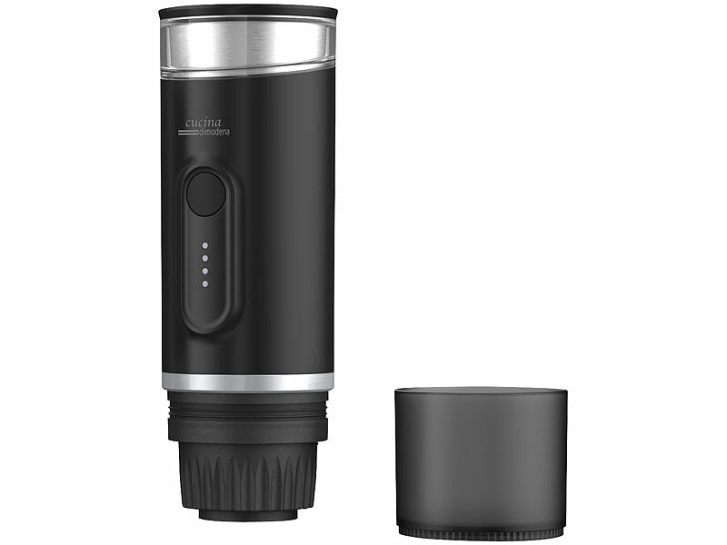Cucina di Modena Mobile Akku-Espressomaschine mit Wasserkocher, auch für Kapseln, 15bar Elektroniktrade Switzerland