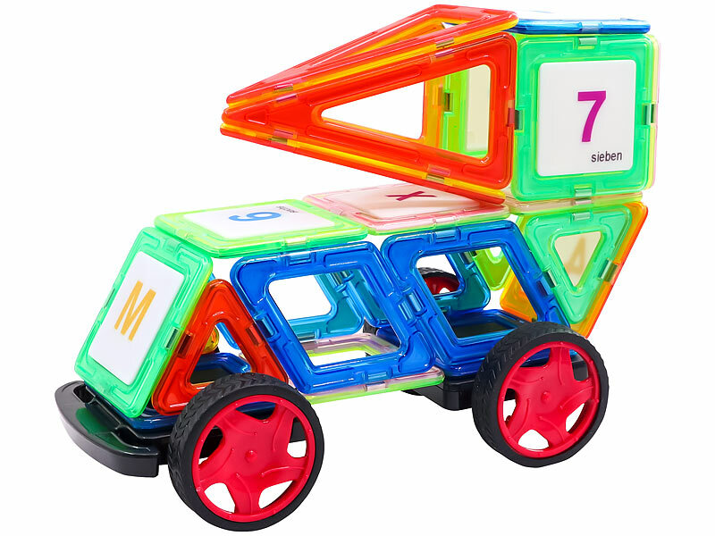 120 magnetische Bausteine, verschiedene Formen