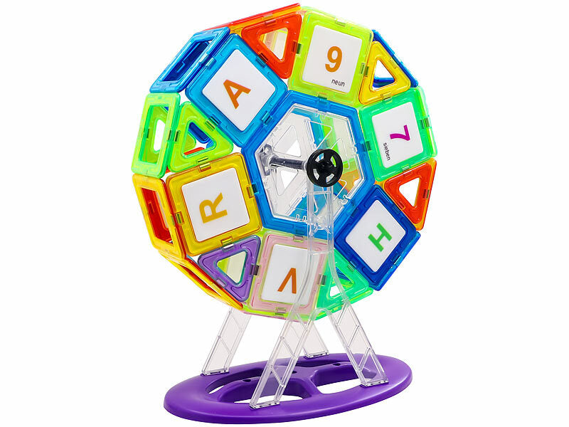 120 magnetische Bausteine, verschiedene Formen