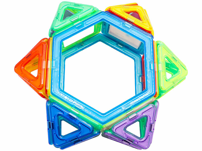 120 magnetische Bausteine, verschiedene Formen