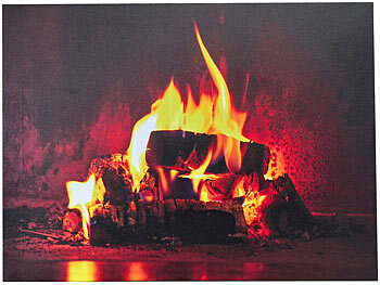 Wandbild Kamin