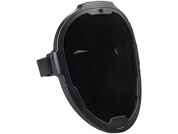 infactory LED-Gesichtsmaske mit Gestensteuerung, 80 Muster, LiPo-Akku, USB-C
