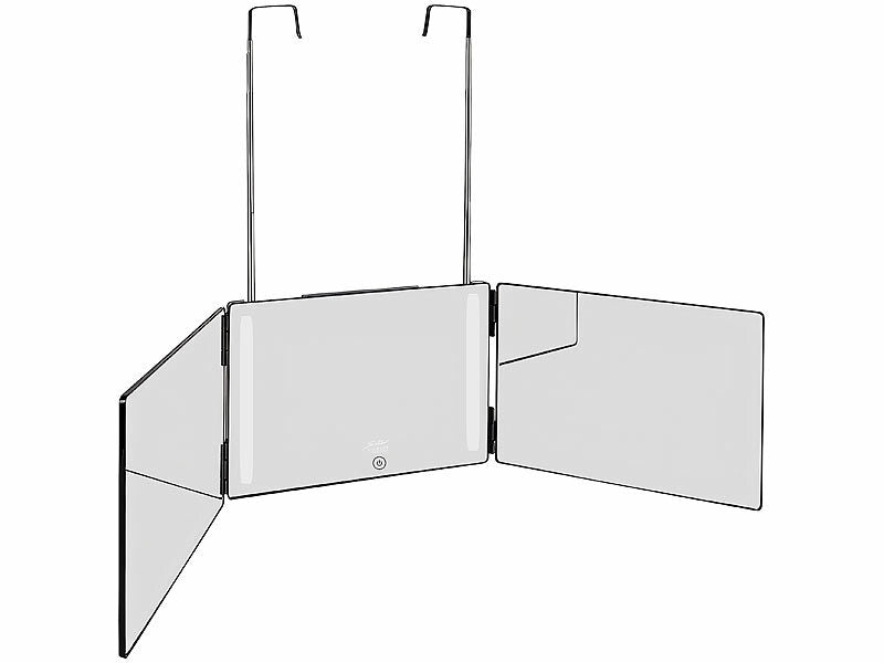 360°-Akku-LED-Tür-Spiegel, Teleskophaken, höhenverstellbar, klappbar