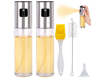 Ölsprüher: Rosenstein & Söhne 2er-Set Essig-und Öl-Sprüher für Grill, Braten, Kochen, Glas, 100 ml erhältlich auf eMall