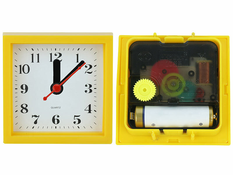 Tischuhr-Bausatz für Kinder, 22 Teile, batteriebetrieben