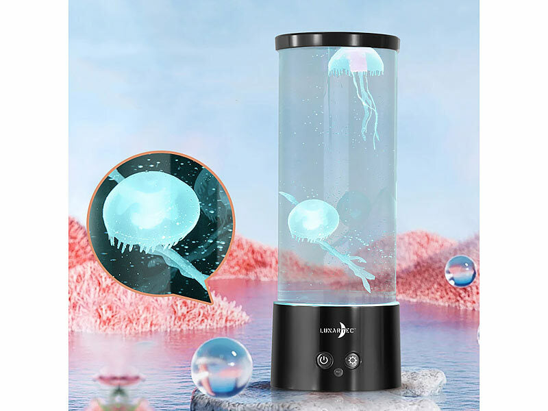 LED-Quallen-Leuchte, 17 Farben, 4 Modi, 3 Helligkeiten, Fernbedienung