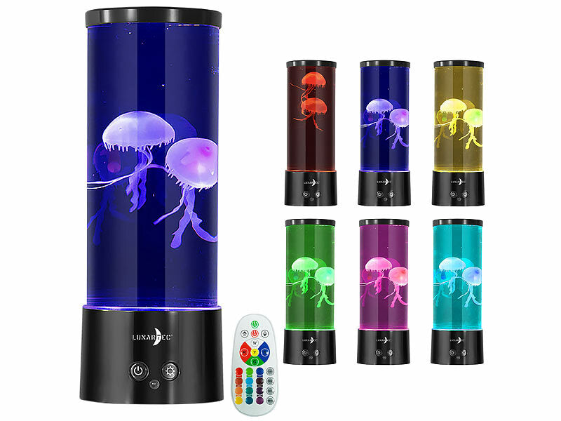 LED-Quallen-Leuchte, 17 Farben, 4 Modi, 3 Helligkeiten, Fernbedienung