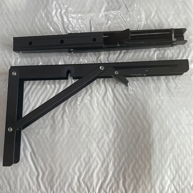 Hochleistungs-Edelstahl Regalhalterung Faltbar in Schwarz 200mm (8 Zoll)