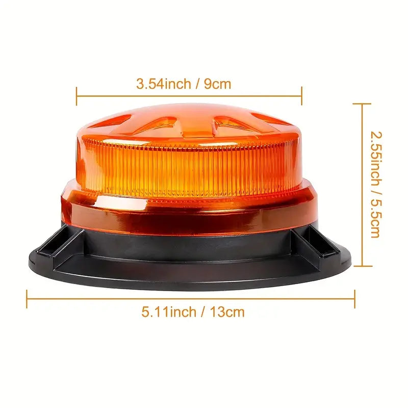 Rotierende Blinklicht Warnleuchte 12V-24V mit 24 Leds