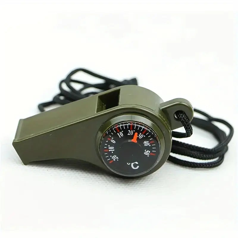 3-in-1 Notfall-Lebensrettungspfeife Mit Kompass-Thermometer