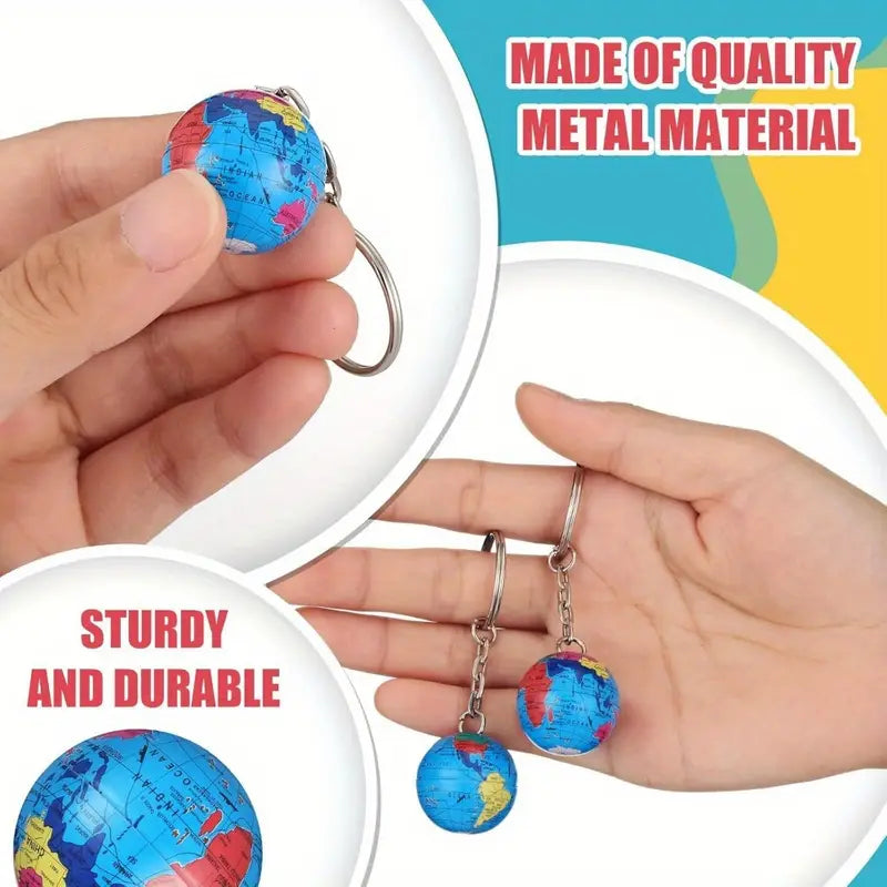 Mini-Globus-Schlüsselanhänger 2.5cm - Bunte PVC-Erdkugel-Souvenir