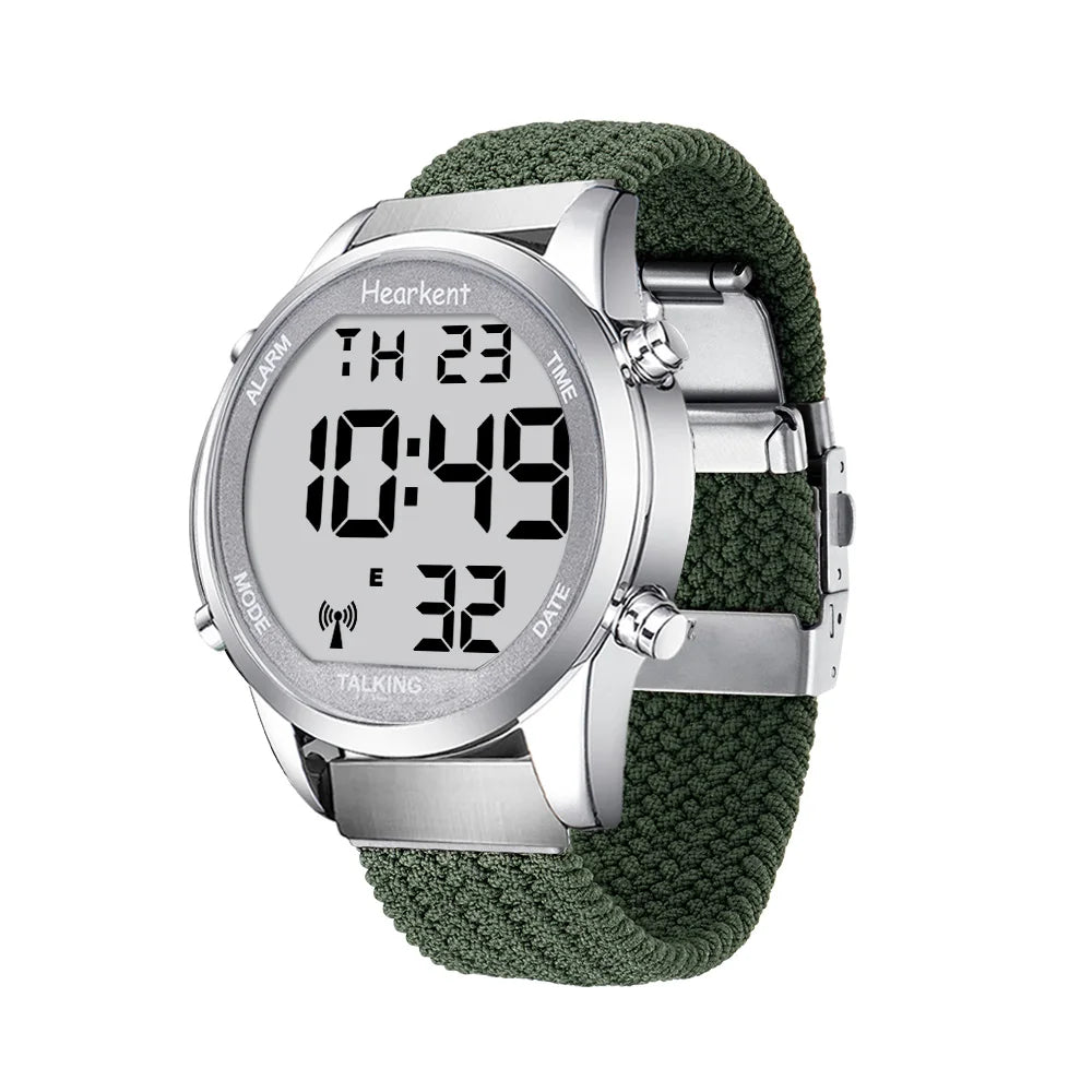 Sprechende Uhr für Blinde und Senioren – Digital-Armbanduhr mit Sprachausgabe
