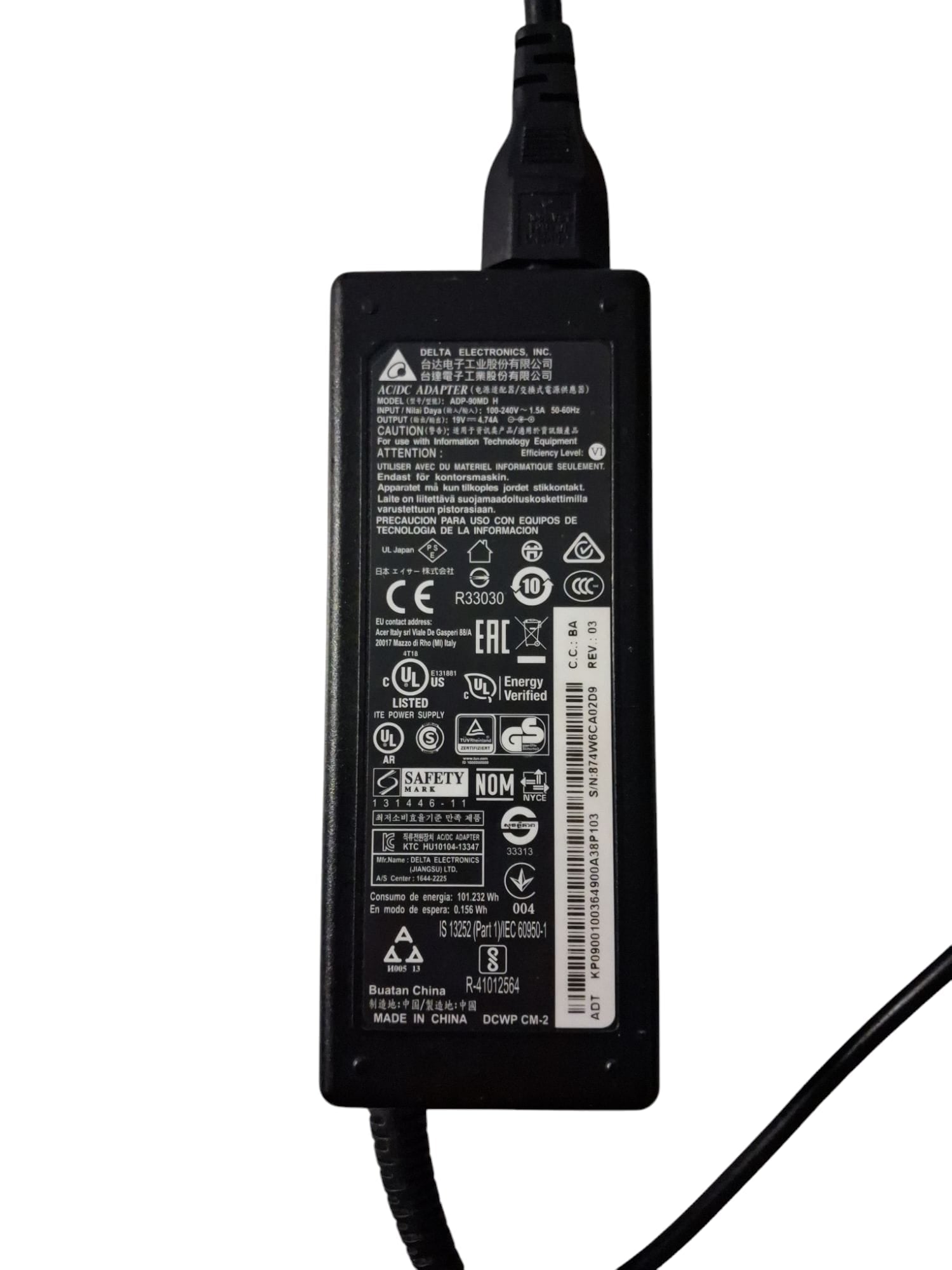 Delta Electronics Original Netzteil Delta 19V 4.74A ADP-90MD (Gebraucht Artikel) Elektroniktrade Switzerland