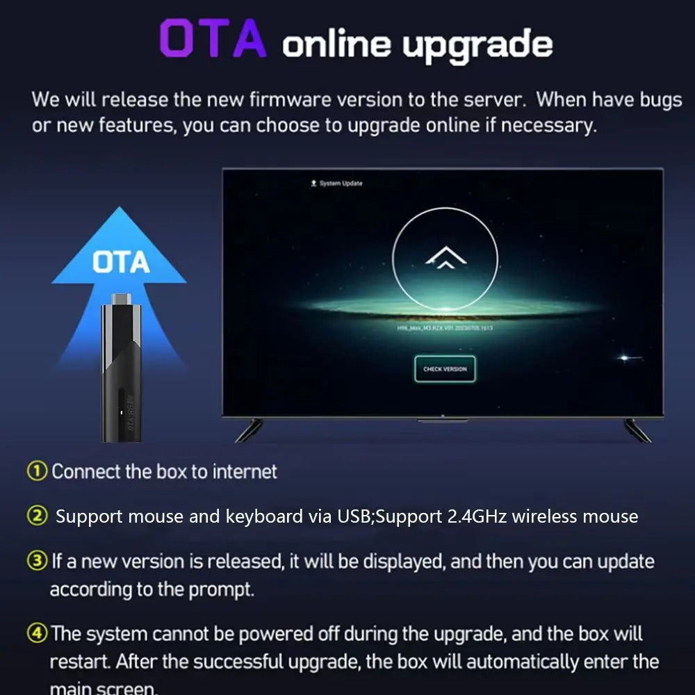 4K Y10 Android TV Stick M98 2GB/16GB