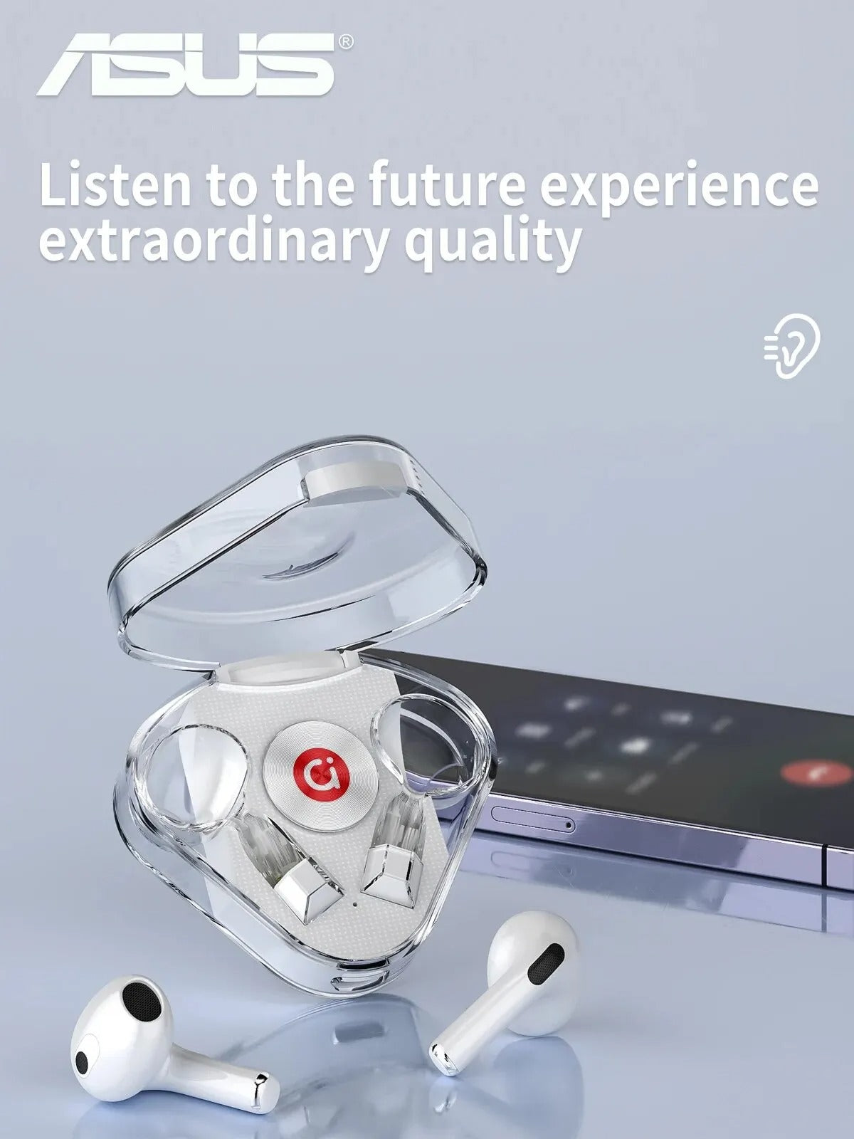 Adol Fashion Series by Asus AS-938 Bluetooth Earbuds in Weiss