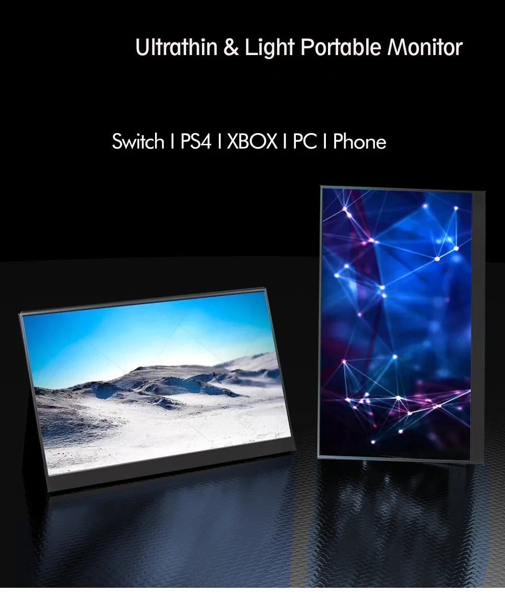 11.6" Zusatz Monitor für Notebooks/ Desktops Computer FHD 1080P IPS LCD USB-C