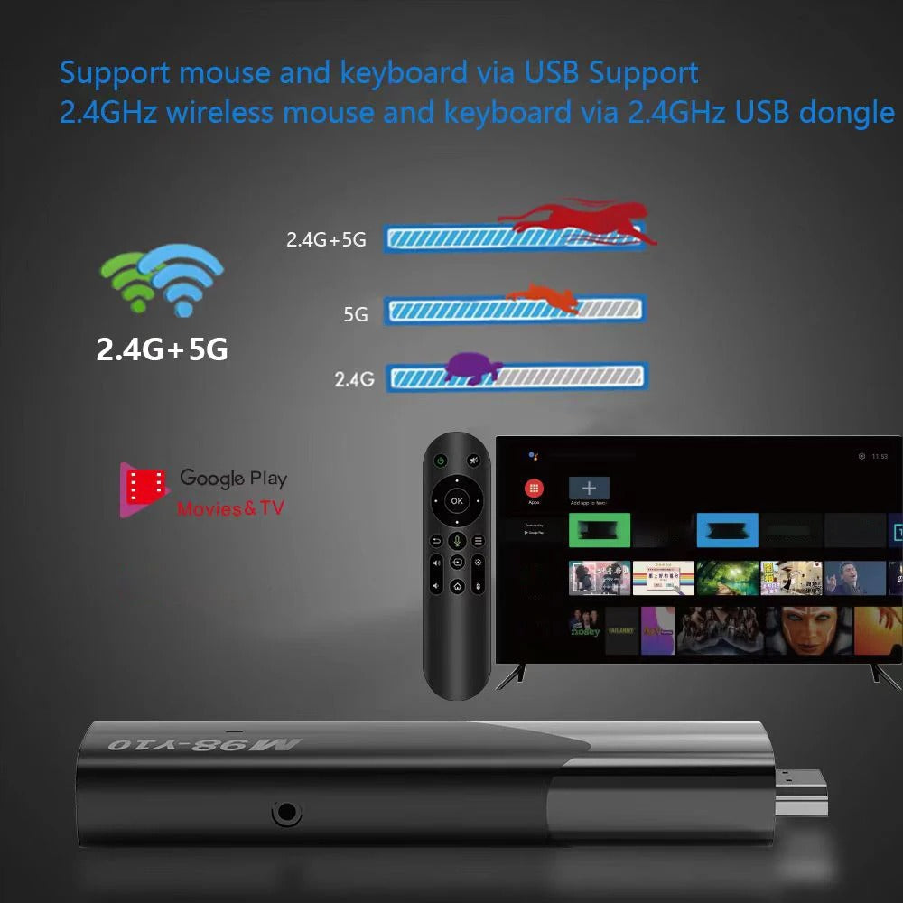 4K Y10 Android TV Stick M98 2GB/16GB