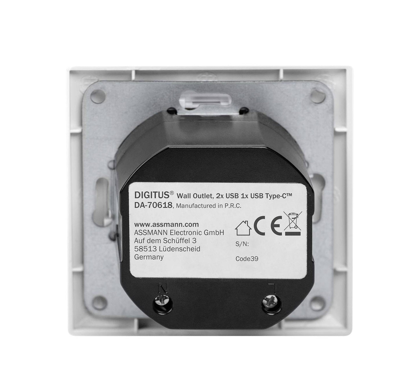 Digitus Digitus DA-70618 USB-Ladesteckdose mit USB, Weiß Elektroniktrade Switzerland