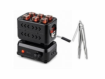 Duvence Duvence Shisha Kohlegrills: Profi-Shisha-Kohleanzünder für bis zu 28 Briketts, stufenlos, 1.200 W elektroniktrade Switzerland