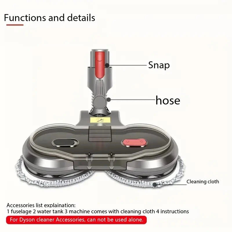 Dyson Staubsauger-Zubehörset - Kompatibel mit Dyson V7/V8/V10/V11 Inkl. Moppkopf & Bodenaufsatz elektroniktrade Switzerland