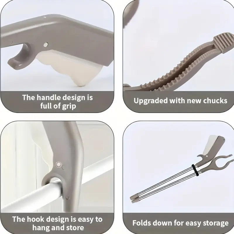 Erweiterbares Greiferwerkzeug aus Edelstahl, langem Griff zum Aufnehmen