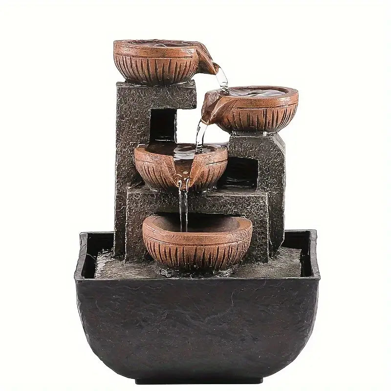 Wasserfall Brunnen, USB-betriebenes Indoor-Desktop-Fließwasser-Feature