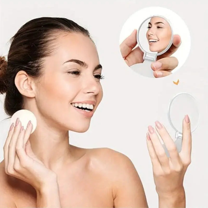 Runder Mini Kosmetik Spiegel, Kompaktspiegel, Mini-Faltspiegel, Make-up-Spiegel
