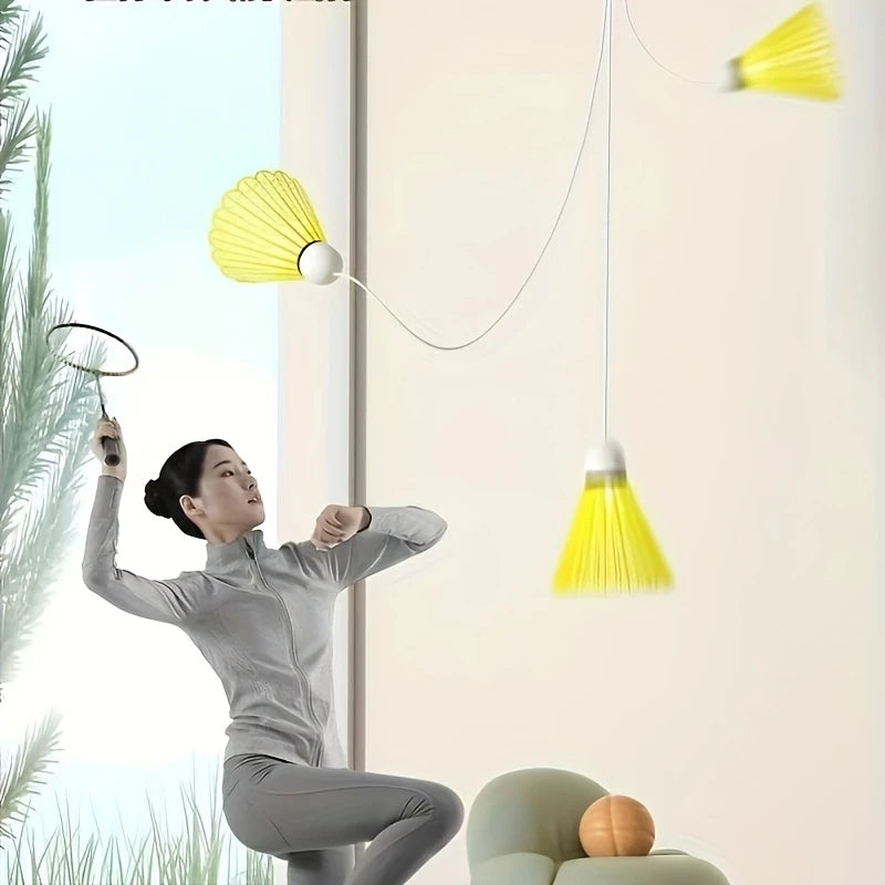 3-teiliges Indoor-Badminton-Trainingsset, Strapazierfähige Nylon-Federbälle