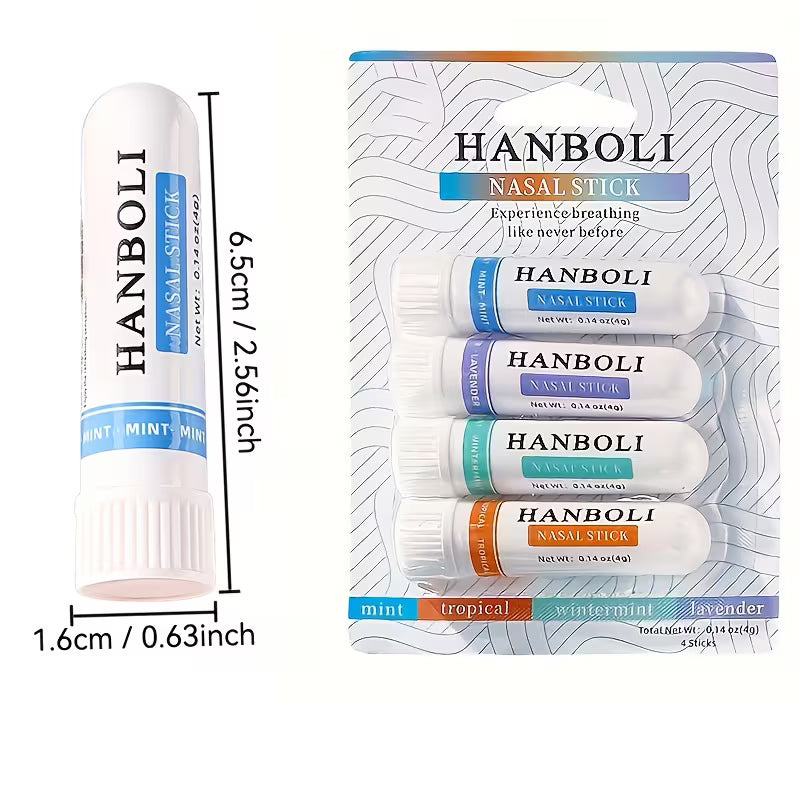 Naseninhalationsstäbchen – 100 % natürliche Aromen 4er Set