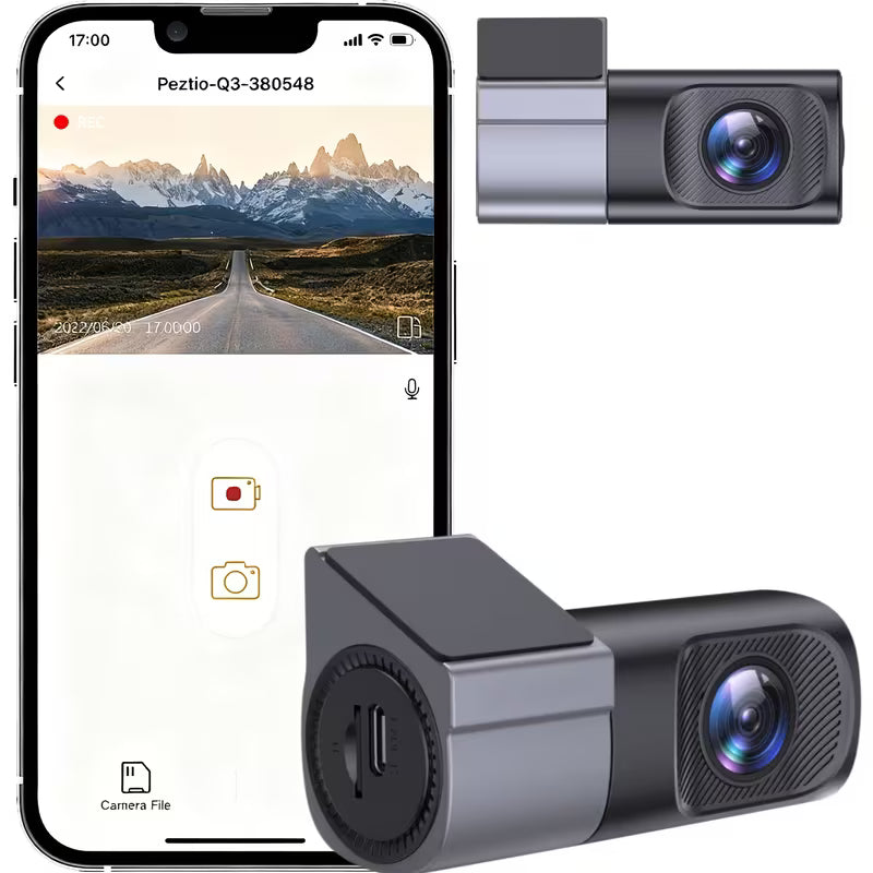 Front-Dashcam, 1080P WiFi-Dashcam, Parküberwachung, Nachtsicht