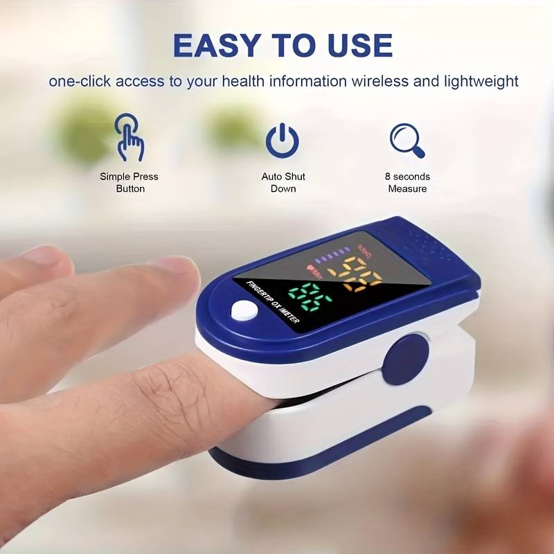 Blutsauerstoffmessgerät - Elektronischer Sättigungs-Fingerpuls-Sauerstoff-Fingerclip